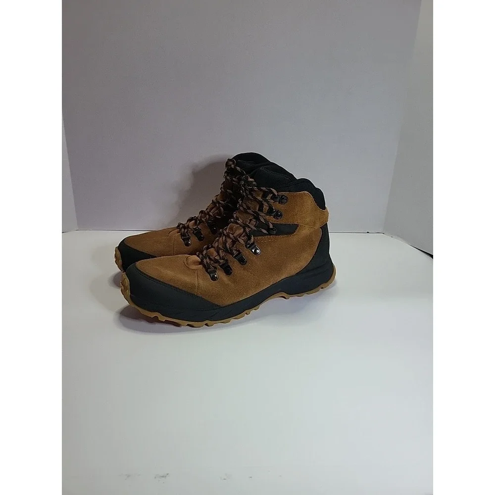 Alpine Design Trekker Boot Men 10.5 Suede Leather Waterproof Vibram Tan Ortholte